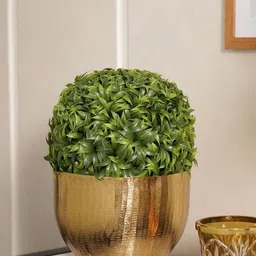 Pure Home and Living Gold Toned Metal Textured Round Decorative Bowl-picture-10