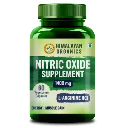 Himalayan Organics Nitric Oxide 1400mg 60 Veg Capsules & Nutrabay Pure Micronised Creatine Monohydrate 100g Unflavoured| Pack of 2 Combo image 2