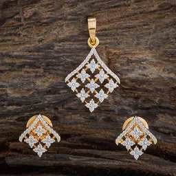 Kushal's Fashion Jewellery Gold-Plated Cubic Zirconia Studded Jewellery Set-picture-39