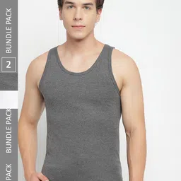 La Intimo Pack Of 2 Pure Cotton Basic Vests-picture-27