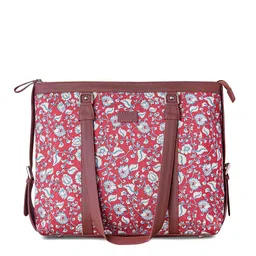 ZOUK Red Kalamkari Print Shoulder Laptop Bag-picture-23