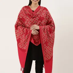 Pashmoda Women Pink Embroidered Shawl-picture-20