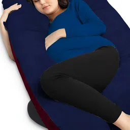 Mom's Moon Navy Blue & Maroon Lightweight Full Body Support Maternity Pillow-picture-15