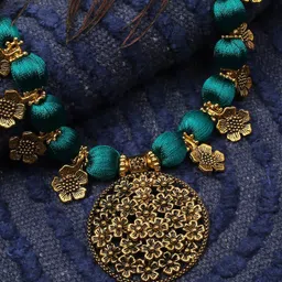 AKSHARA German Silver Gold-Plated Necklace-picture-11