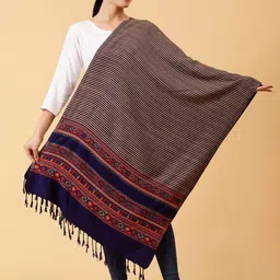 Moda Chales Striped Woollen Shawl-picture-13