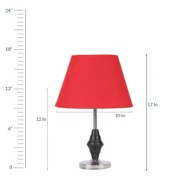 Red Cotton Table Lamp by Foziq image 4