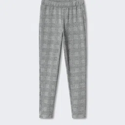 Mango Kids Girls Checked Sustainable Leggings-picture-46