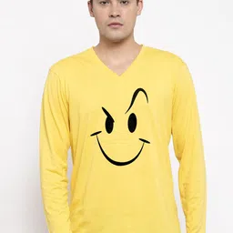 Friskers Graphic Printed V-Neck Pure Cotton Slim Fit T-shirt-image-64