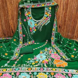 Lilots Floral Embroidered Unstitched Dress Material-picture-18