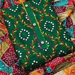 SHADOW & SAINING Embroidered Pure Cotton Unstitched Dress Material-picture-9