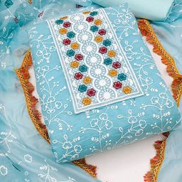 SHADOW & SAINING Floral Embroidered Unstitched Dress Material-picture-8