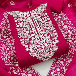 SHADOW & SAINING Floral Embroidered Unstitched Dress Material-picture-16