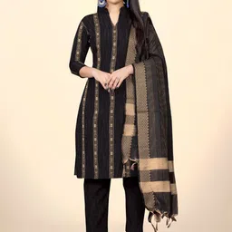 Leeza Store Ethnic Motifs Jacquard Woven Design Unstitched Dress Material-picture-14