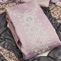 Ishin Embroidered Unstitched Dress Material-picture-10