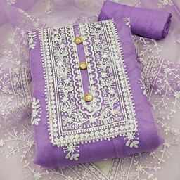 SHADOW & SAINING Embroidered Unstitched Dress Material-picture-13