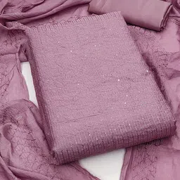 Leeza Store Striped Embellished Sequinned Unstitched Dress Material-image-14