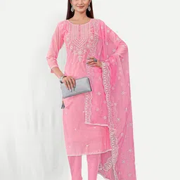 TAVAS Floral Embroidered Unstitched Dress Material-picture-20