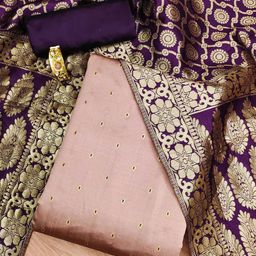 MANVAA Ethnic Motifs Woven Design Unstitched Dress Material-picture-47