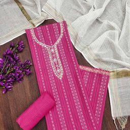 MANVAA Woven Design Sequined Unstitched Dress Material-picture-32