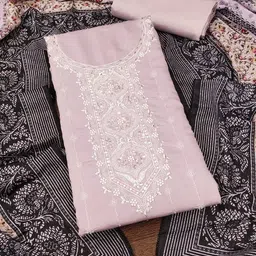 KALINI Embroidered Pure Silk Unstitched Dress Material-image-22