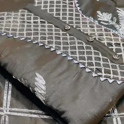 MANVAA Ethnic Motifs Embellished Gotta Patti Unstitched Dress Material-picture-22