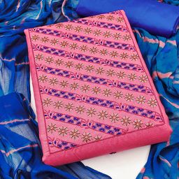 MANVAA Embroidered Glaze Cotton Unstitched Dress Material-picture-13