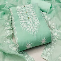 MANVAA Floral Embroidered Unstitched Dress Material-picture-27