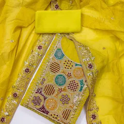 LeeliPeeri Designer Embroidered Unstitched Dress Material-picture-38