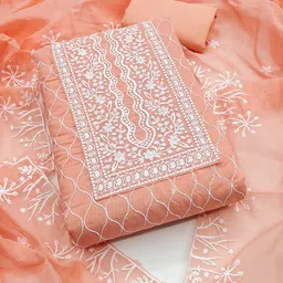 LeeliPeeri Designer Embroidered Unstitched Dress Material-picture-20