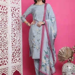 Stylee LIFESTYLE Printed Pure Silk Unstitched Dress Material-picture-33