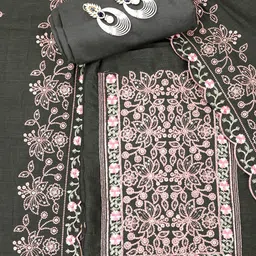 SALWAR STUDIO Ethnic Motifs Embroidered Sequined Unstitched Dress Material-picture-31
