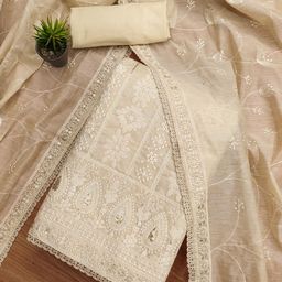 Panzora Floral Embroidered Unstitched Dress Material-picture-47