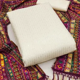 Panzora Embroidered Unstitched Dress Material-picture-28