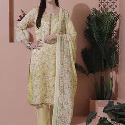 Stylee LIFESTYLE Floral Printed Satin Unstitched Dress Material-image-76