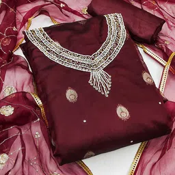 KIMISHA Organza Unstitched Dress Material-picture-40