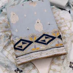 KALINI Ethnic Motifs Embroidered Unstitched Dress Material-picture-38