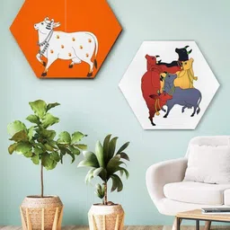 THE ARTMENT Set Of 2 Multicoloured Celebrating The Colors Of Life Canvas-picture-38