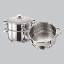 pristine Silver 3 Ltrs Tri Ply Induction Base Stainless Steel 2 Tier Steamer/Momo/Modak Maker With Glass Lid-picture-9