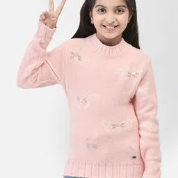 Crimsoune Club Girls Embroidered Embellished Pullover Sweater-picture-30