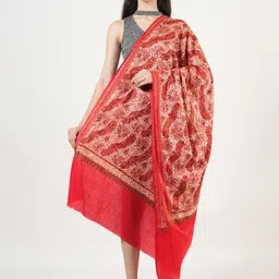 MUFFLY Floral Embroidered Pure Wool Shawl image 5