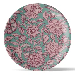 nestroots Ethnic Floral Printed Porcelain Wall Plate image 4
