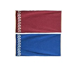Kuber Industries Set Of 2 Maroon & Blue Printed 400GSM Pure Cotton Bath Towel image 3