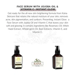 Kaina skincare Instant Glow Face Serum with Jojoba Oil & Vitamin C - 20 ml image 2