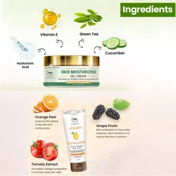 TNW the natural wash Face Moisturizing Gel Cream & Vitamin C Exfoliating Face Wash 150 ml image 4
