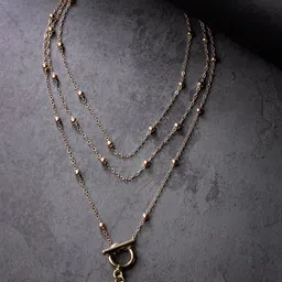 Scintillare By Sukkhi Gold-Plated Beaded Layered Necklace image 5