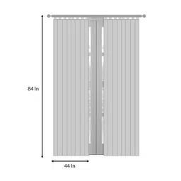 Brown Solid Polyester 7 Ft Blackout Eyelet Door Curtain by Top Drapes image 2