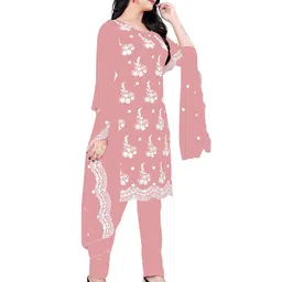 MANVAA Ethnic Motifs Embroidered Unstitched Dress Material image 2