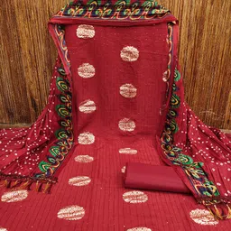 MANVAA Ethnic Motifs Embellished Sequinned Unstitched Dress Material image 2