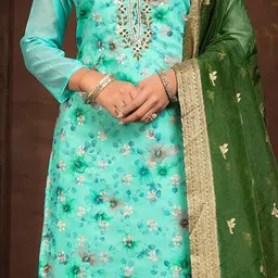 MANVAA Floral Printed Unstitched Dress Material image 5