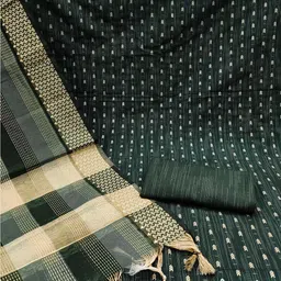 Lilots Geometric Woven Design Zari Unstitched Dress Material image 2